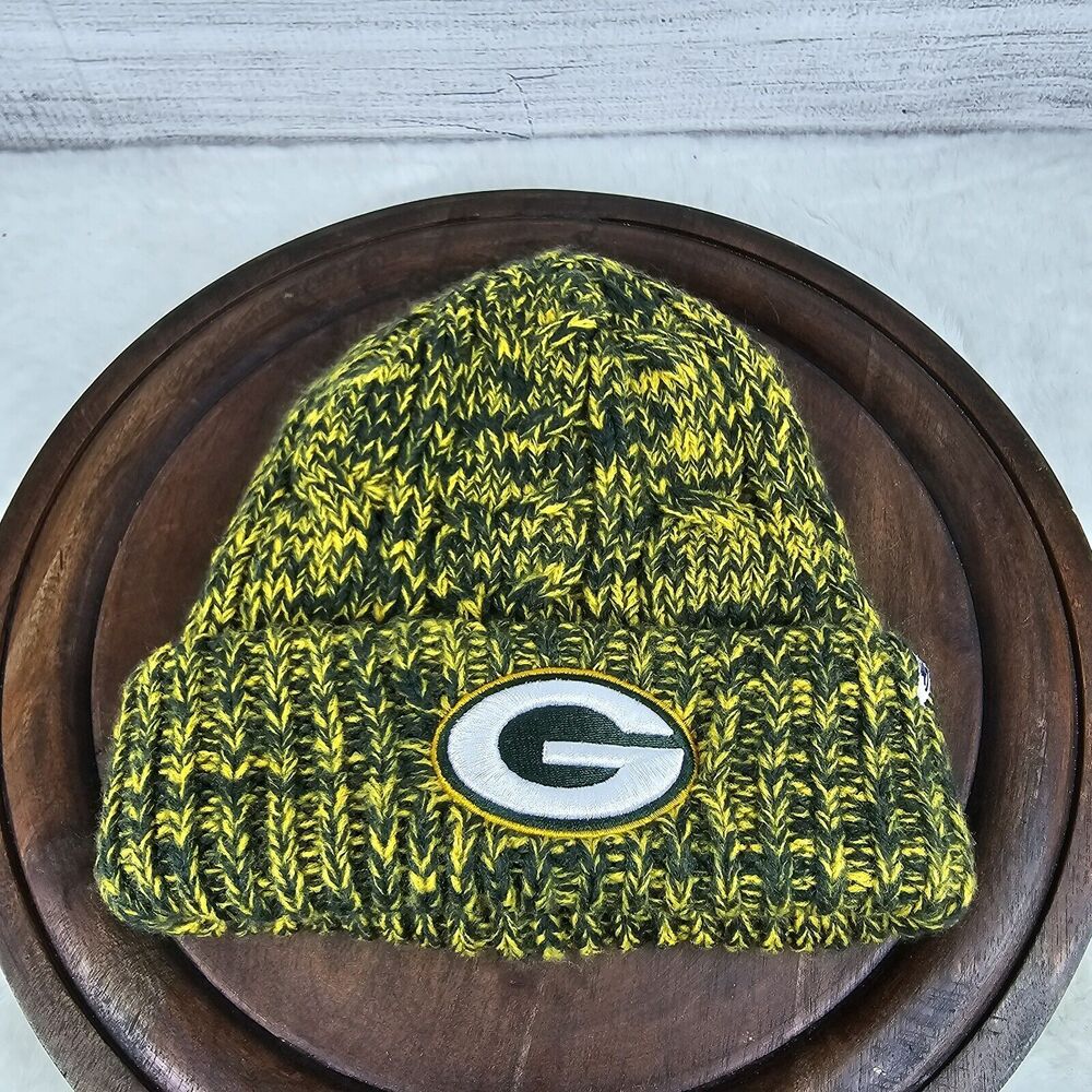 Green Bay Packers Knit Beanie Hat Cap Green Womens 47 Brand Winter Ski One Size